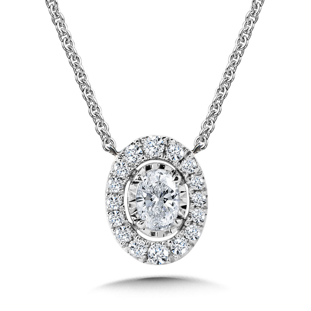 Cushion Halo Diamond Necklace Pendant 2.0 Carats, Gold Or Platinum – Joseph  Jacob Jewelers