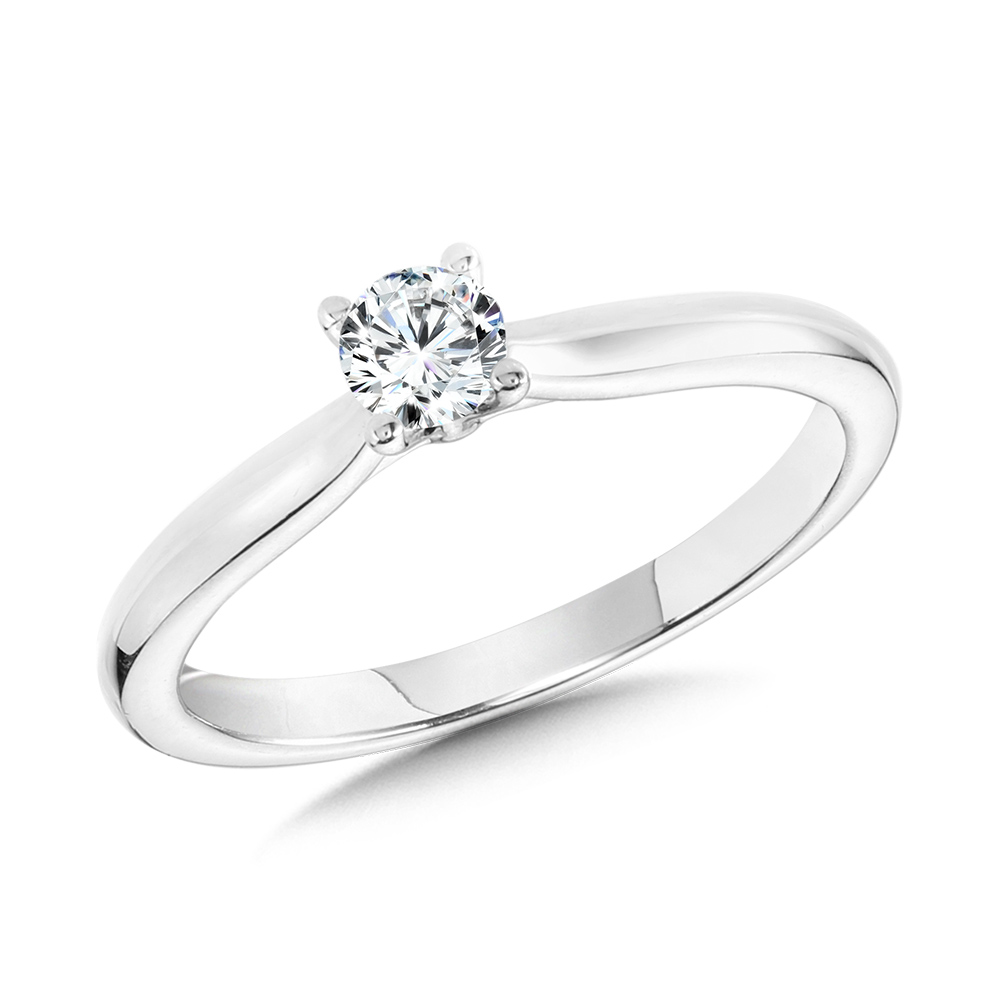 Everly Women's Engagement Anniversary Bridal 1 CT DEW Round-Cut White  Created Moissanite Sterling Silver Solitaire Ring with 4 Prong/Claw Setting  and Sky Tip Shank - Walmart.com